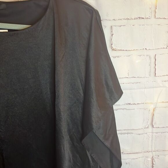 NWT ALFANI ONE SHORT SLEEVE FASHION TOP IN BLACK SIZE XL. - Picture 3 of 10